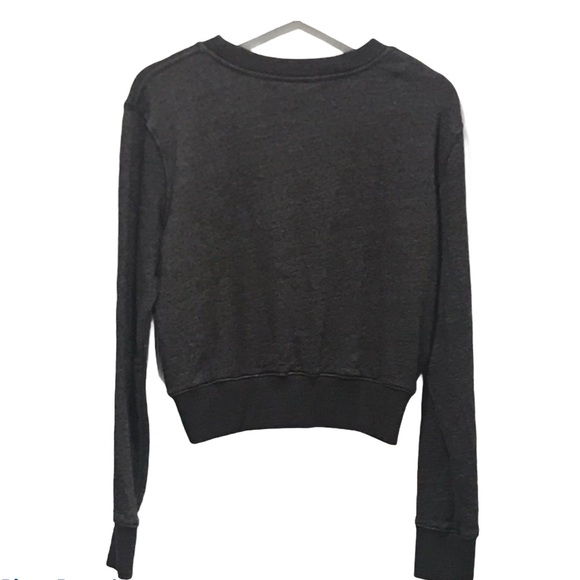 Spiritual Gangster Logo Dark Gray Crop Sweatshirt - Picture 3 of 12